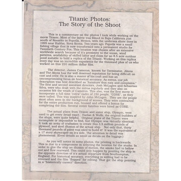 NEW 3 PHOTOS Behind the Scene Movie Titanic Print Kodak Professional Paper 4"x6" - Picture 5 of 6